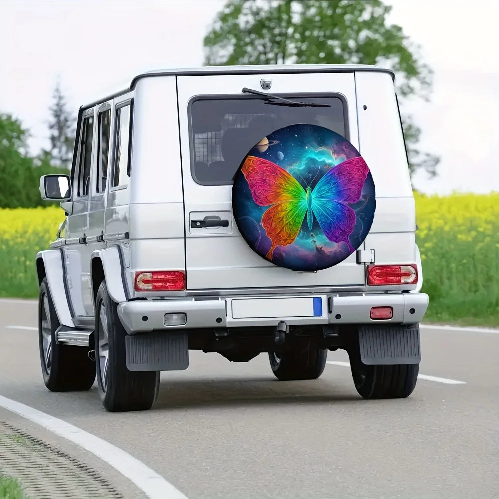 Butterfly RV Tire Cover – Durable Polyester, Universal Fit RV Tire Cover HIP