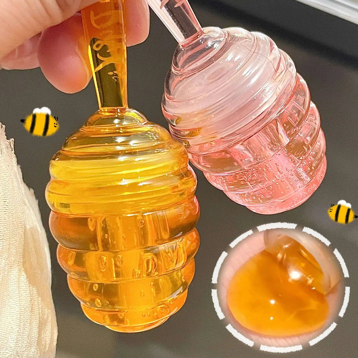 Honey Pot Lip Oil Fresh Fruit Lip Balm Long Lasting Moisturizing Clear Lip Oil Liquid Lipstick Lip Gloss Makeup Cosmetics HIP