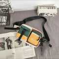 Nylon Sling Bag – Large Capacity Crossbody Chest Pack Crossbody Sling Bag HIP white