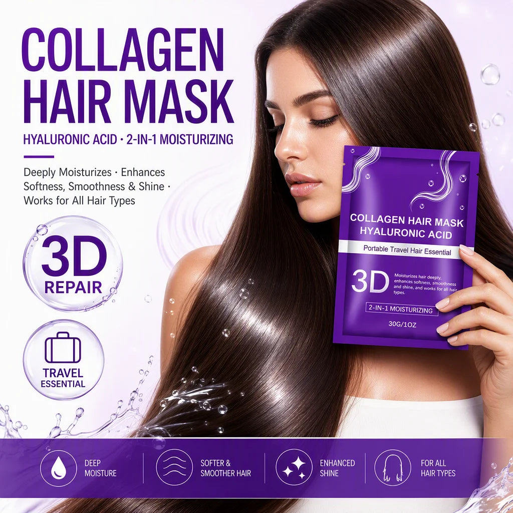Collagen Hair Mask – Deep Conditioning for Dry & Frizzy Hair Hair Conditioning Mask HIP 5PCS