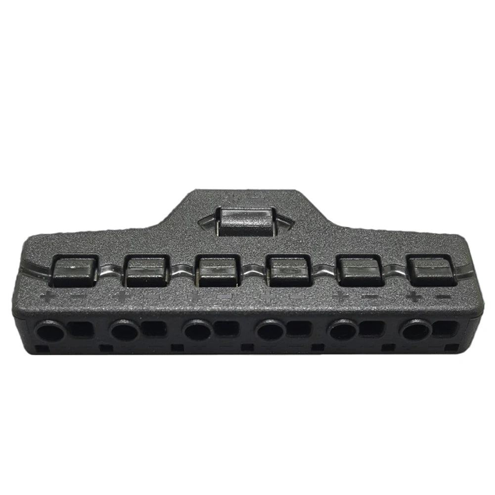 6 Ports Out Line Splitter Quick Connect Low Voltage Wire Splitter Distribution Block For Lighting Led Strip Connection Terminal HIP 6 Ports