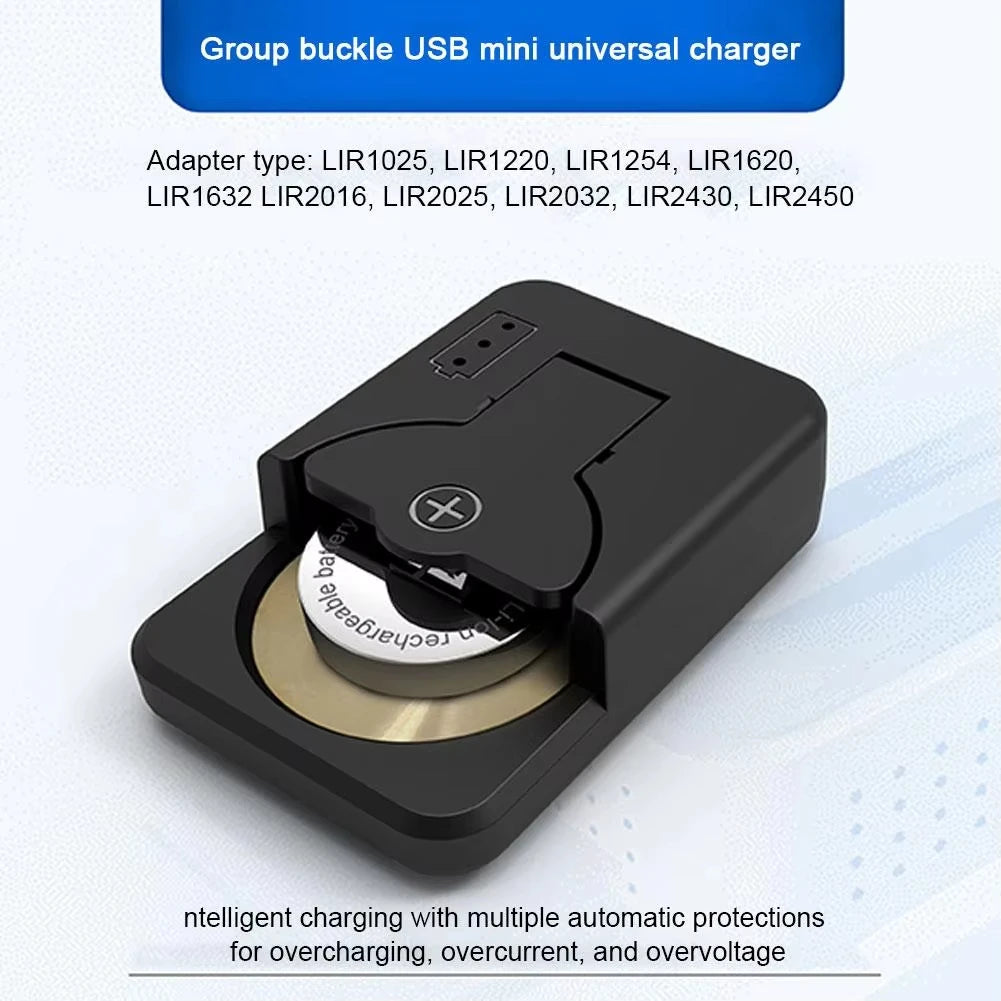 Universal LIR Button Battery Charger – Type-C & LED Indicator Battery Charger HIP