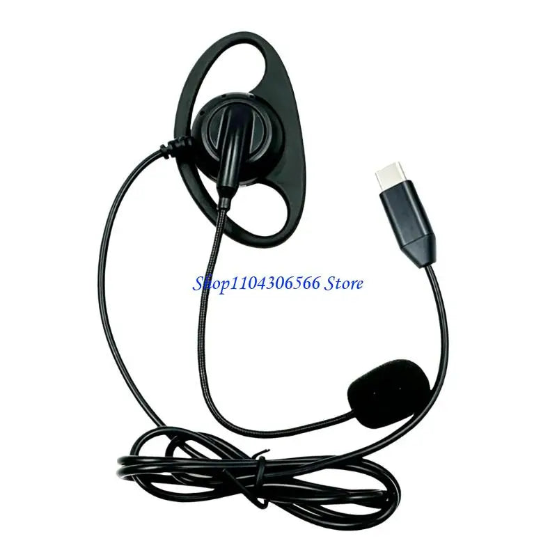 Mono Earphone with Mic – 20Hz-20kHz, 3.5mm & USB-C | HIP Wired Mono Headset HIP