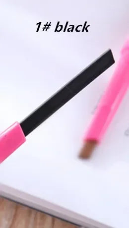 New 1pcs Longlasting Eyebrow Pencil Natural Waterproof Rotating Automatic Eye Brow Pencil Cosmetic Eyebrow Shaping Liner Pen Hot HIP 01-Black