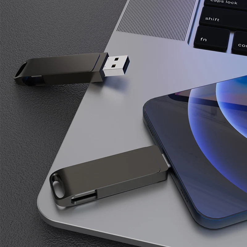 2-in-1 USB & Type-C Flash Drive – 32GB, 64GB, 128GB USB Flash Drive HIP