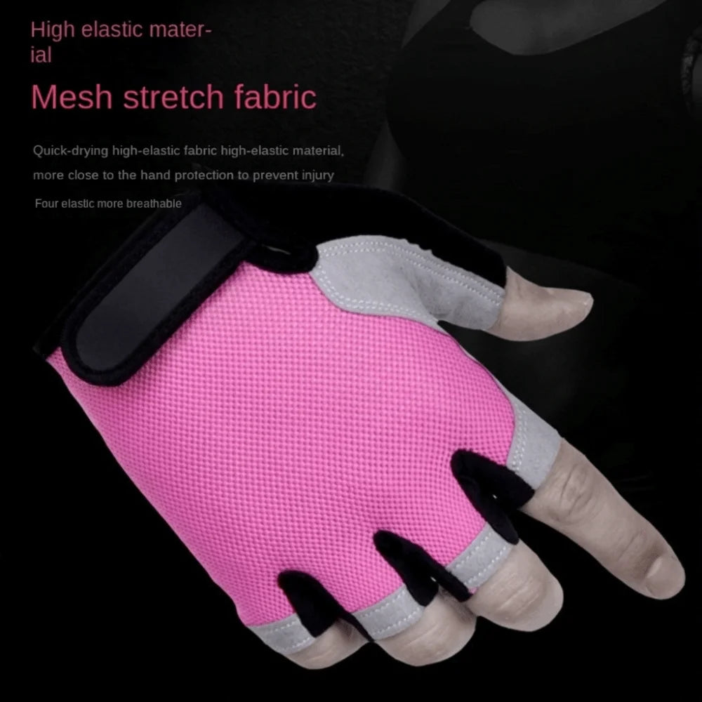 Fingerless Half-Finger Gloves – Gym, Cycling & Training Fingerless Sports Gloves HIP