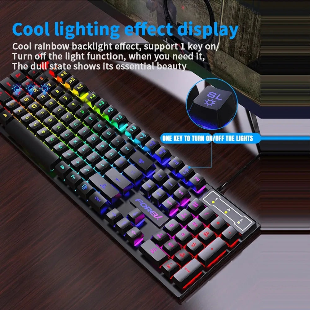 104-Key RGB Wired Gaming Keyboard – Mechanical Feel & Backlit Gaming Keyboard HIP