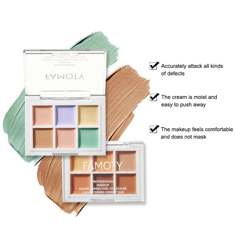 6/9 Colors Concealer Palette Lasting Moisturize Concealer Cream Bronzer Contouring Brightening Highlighter Face Color Corrector HIP