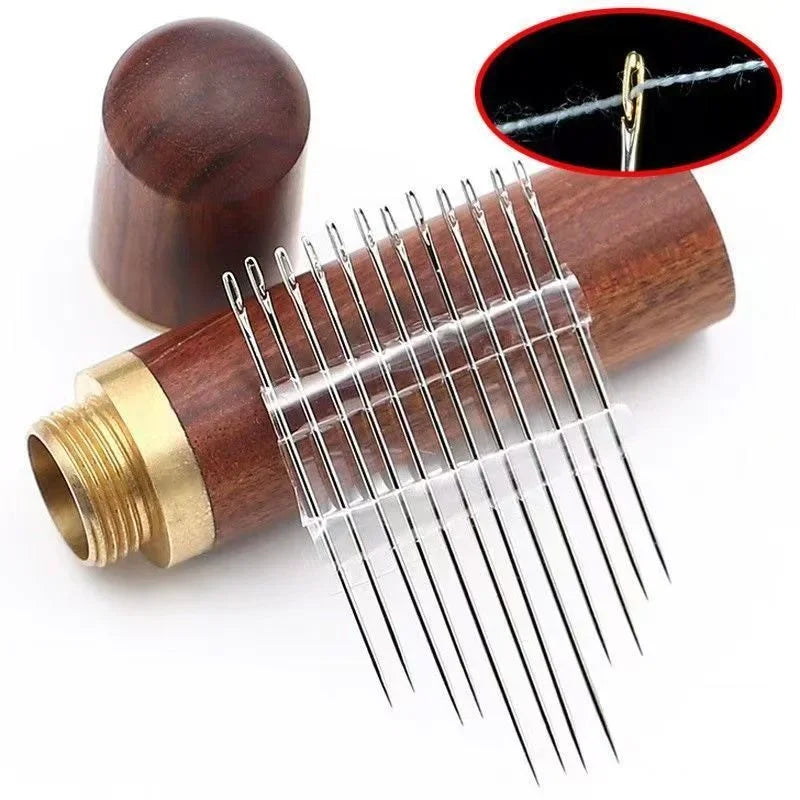 30-Pc Self-Threading Big Eye Sewing Needles – Stainless Steel Sewing Needle Set HIP
