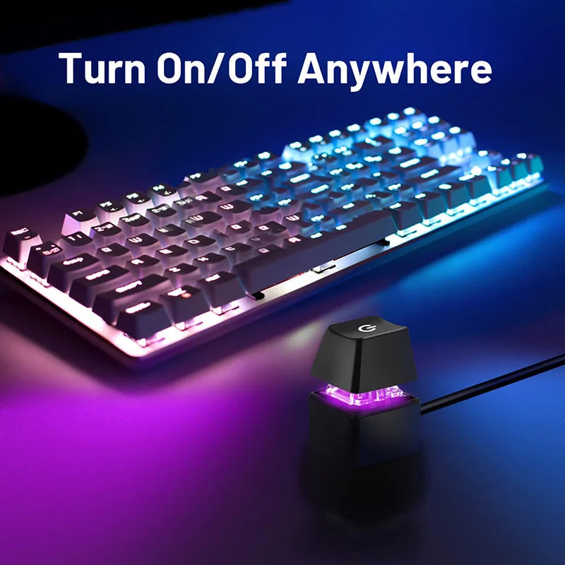 RGB Desktop PC Power Switch – External ON/OFF & Reset Button PC Power Switch HIP