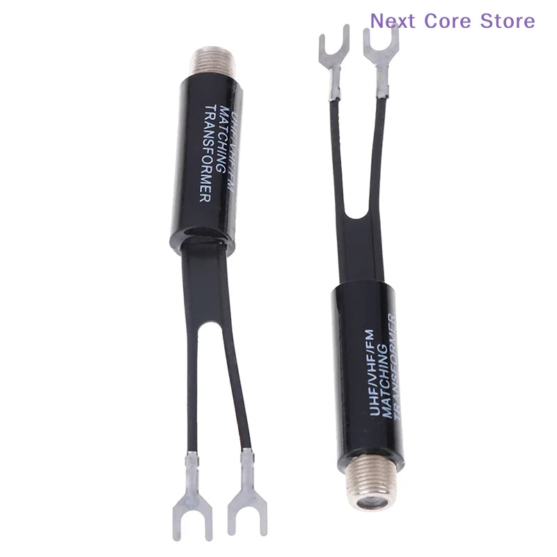 2-Pack UHF VHF FM TV F-Connector 75-300 Ohm Antenna Adapter Antenna Adapter HIP