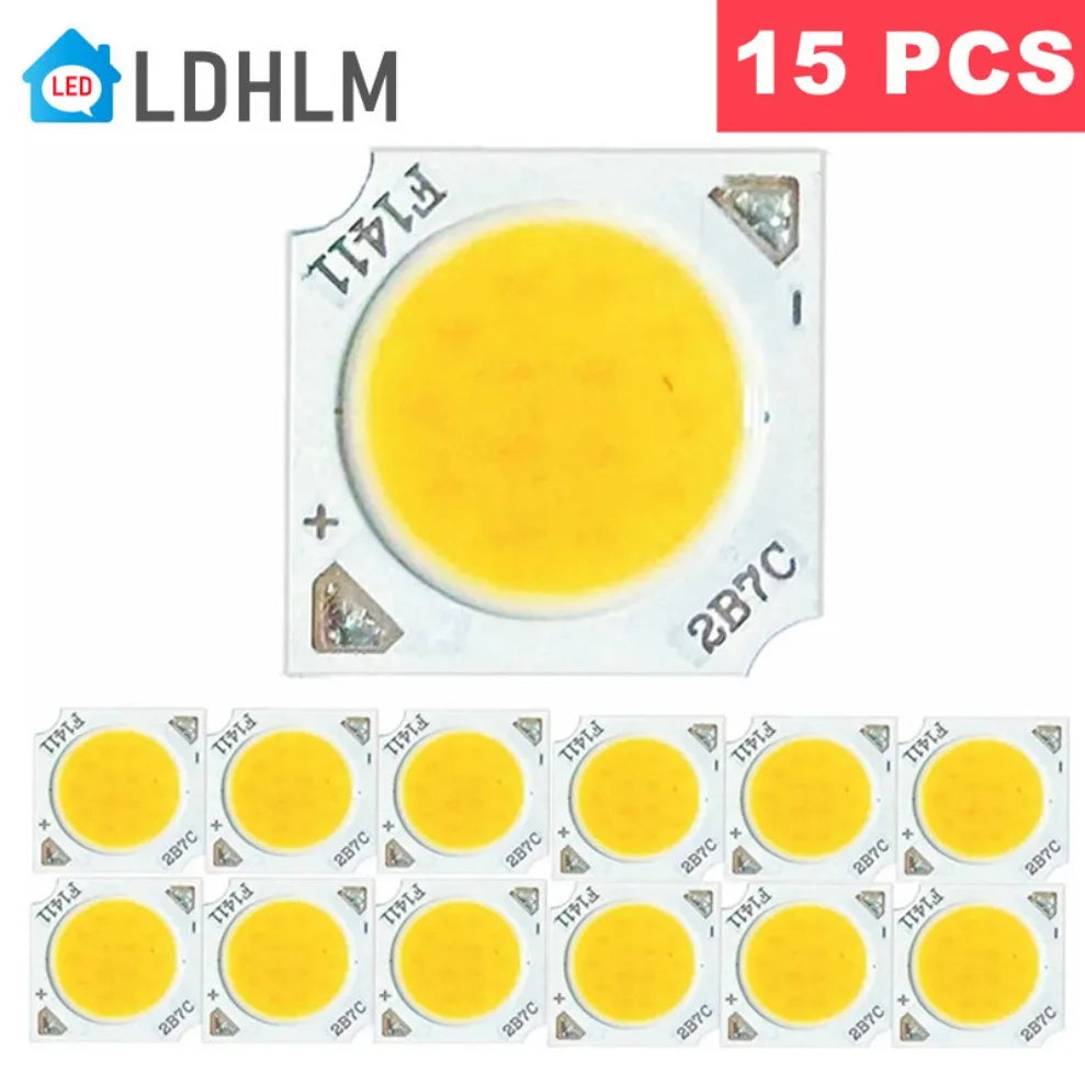 15pcs COB LED Chip 7W 10W 12W 3000K 4000K 6000K 11mm COB LED Chip HIP