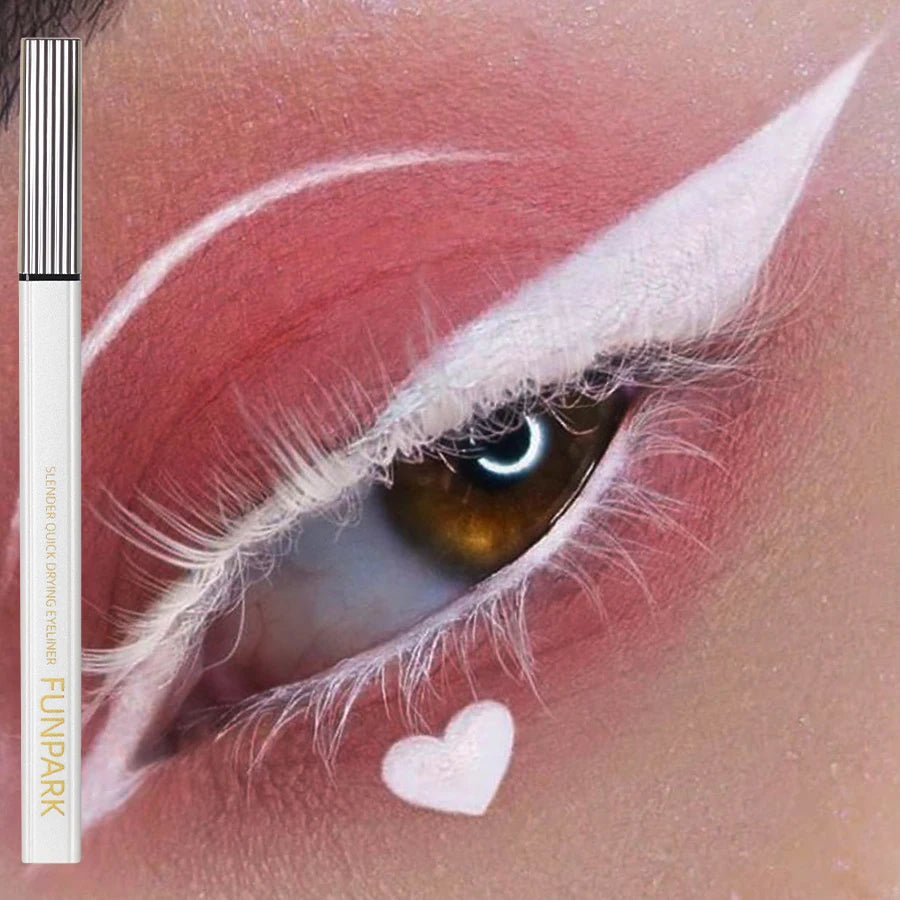 1PC Matte Liquid Eyeliner Waterproof Long Lasting Eye Pencil White Eye Liner Lying Silkworm Pen Makeup For Eyes Wonmen Cosmetic HIP