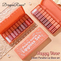 Dragon Ranee 10-Pc Pearlescent Liquid Lip Gloss Set – Waterproof Lip Gloss Set HIP DR23