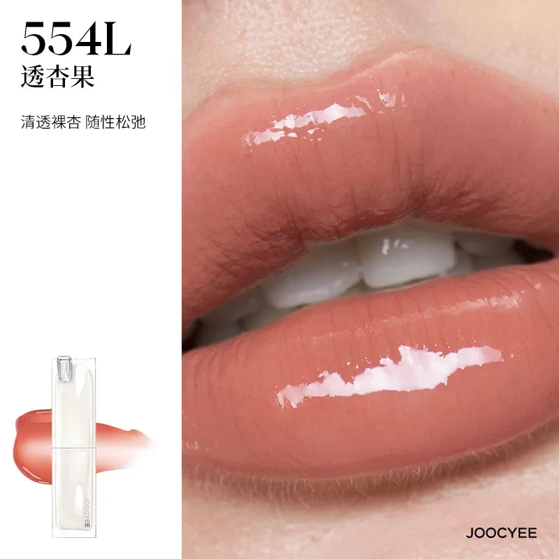 JOOCYEE Jelly Glaze Lipstick – Moisturizing Mirror Lip Gloss Lip Glaze HIP 554L