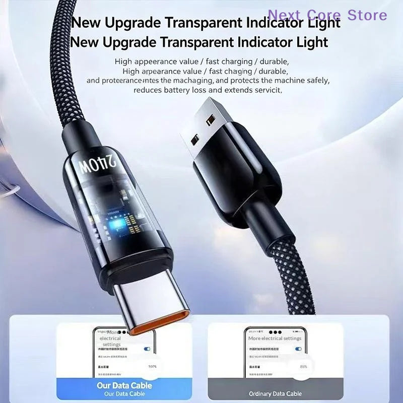 240W USB-C Fast Charging Cable 1M & 2M | 6A Type-C USB-C Charging Cable HIP