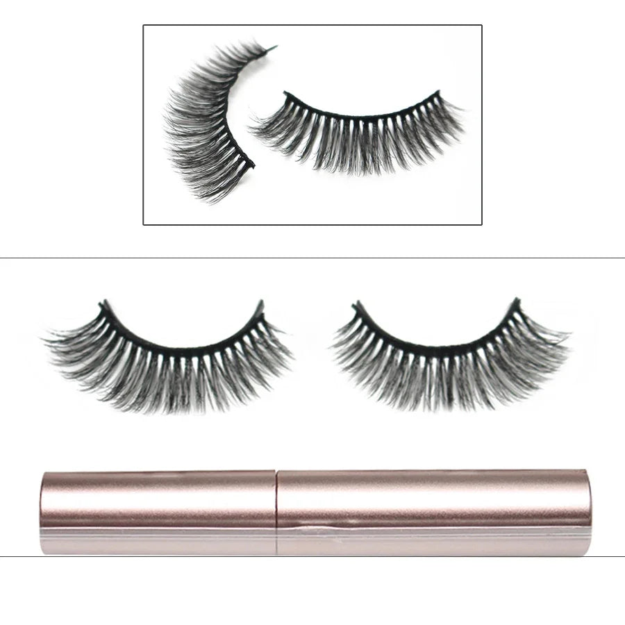 Magnetic 3D Faux Mink Lashes Kit – Eyeliner & Tweezers
