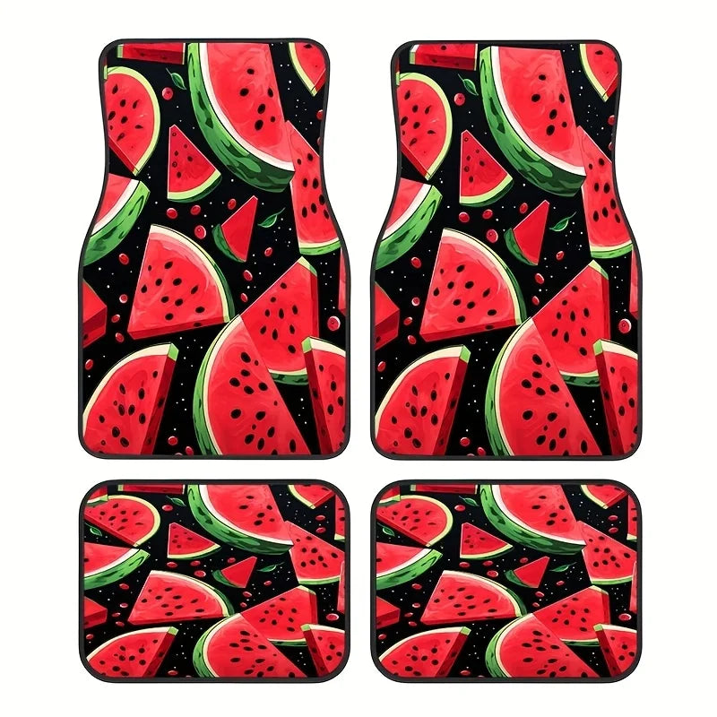 Set of 4 Watermelon Car Floor Mats – Universal Fit Car Floor Mats HIP 1