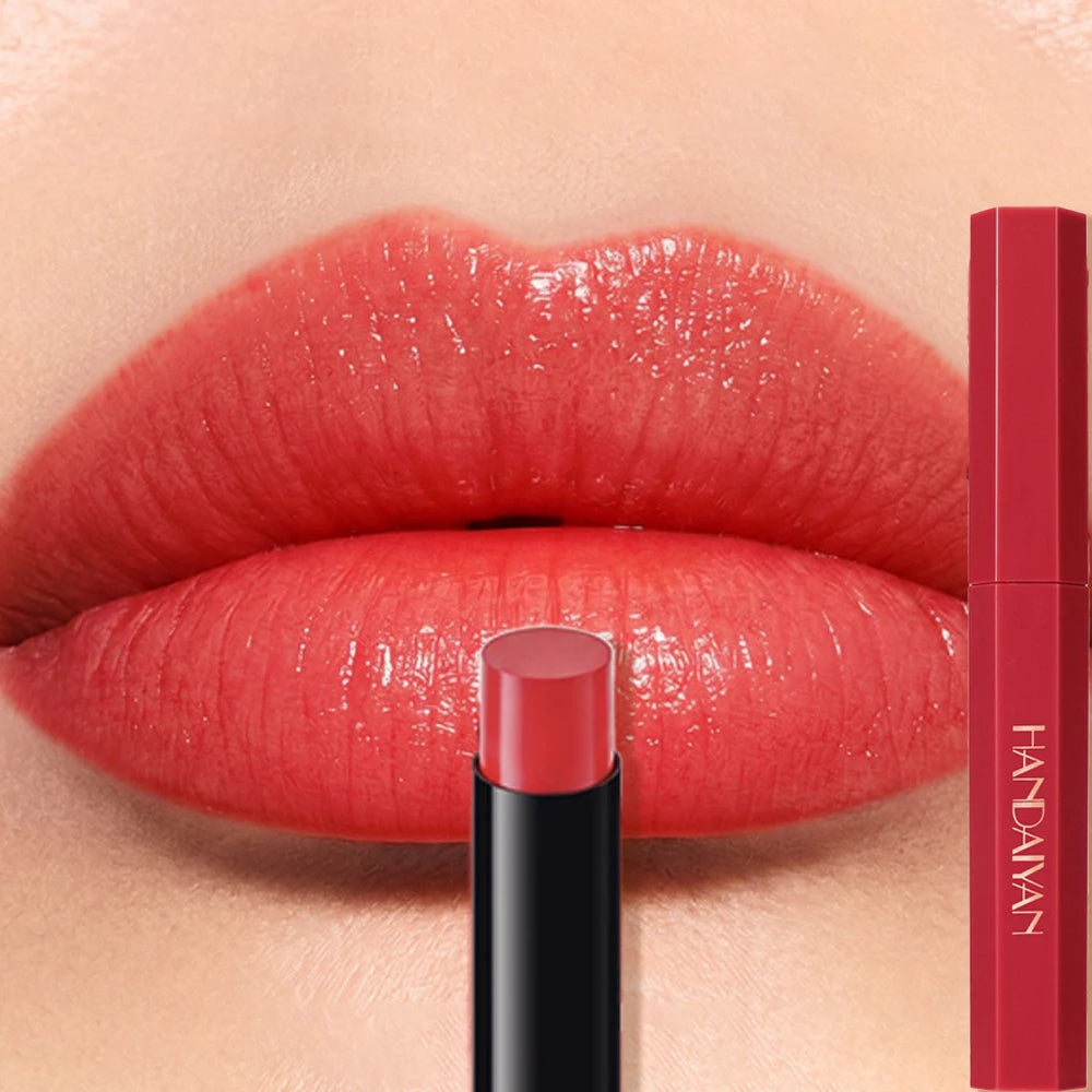 6 Colors Lipstick Pen Waterproof Moisturizing Water Gloss Lipstick Non-stick Cup Makeup Hexagonal Lip Liner Pen Beauty Cosmetics HIP 05