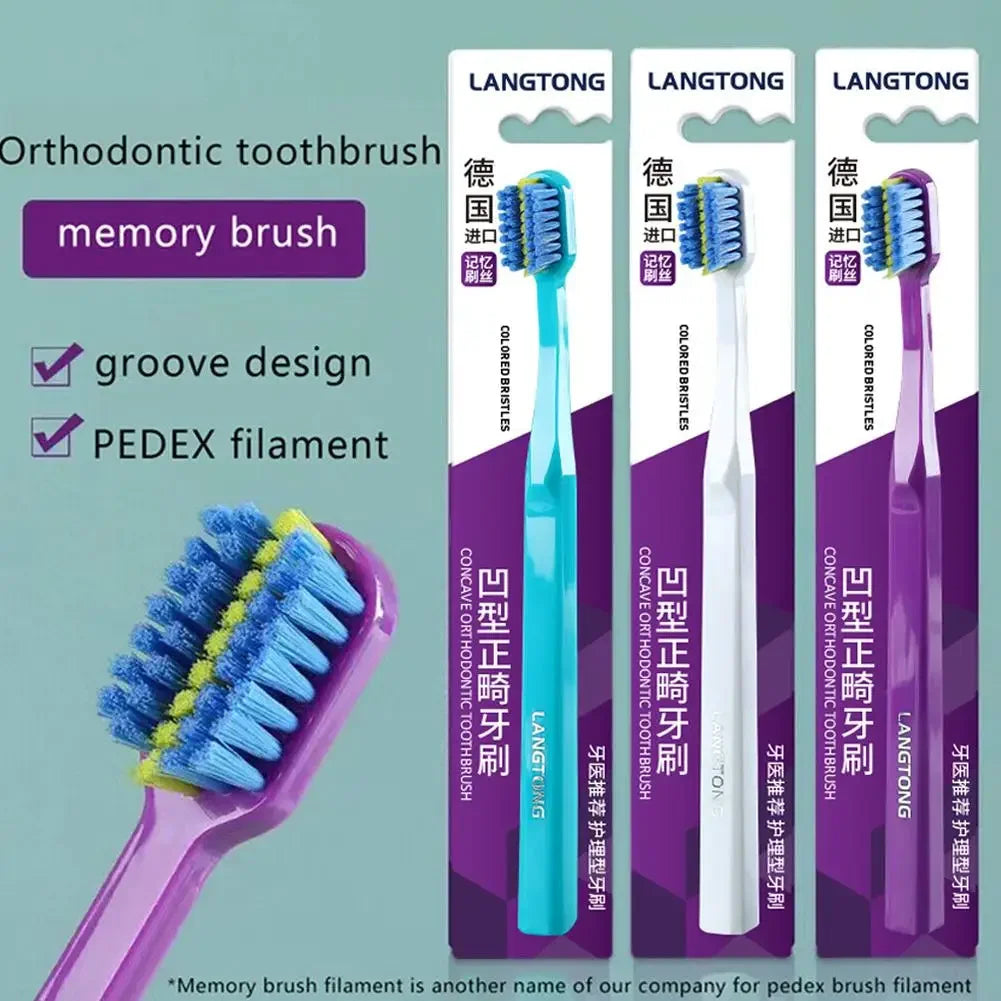 RUZOFO Orthodontic Toothbrush – Soft Bristle for Braces Orthodontic Toothbrush HIP