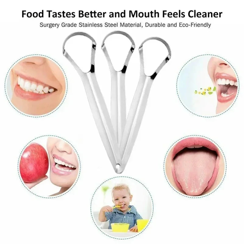 Stainless Steel Tongue Scraper – Fresh Breath Oral Care Tongue Scraper HIP