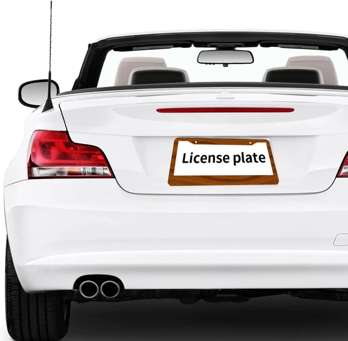 Rustic Wood & Stainless Steel Front License Plate Frame License Plate Frame HIP