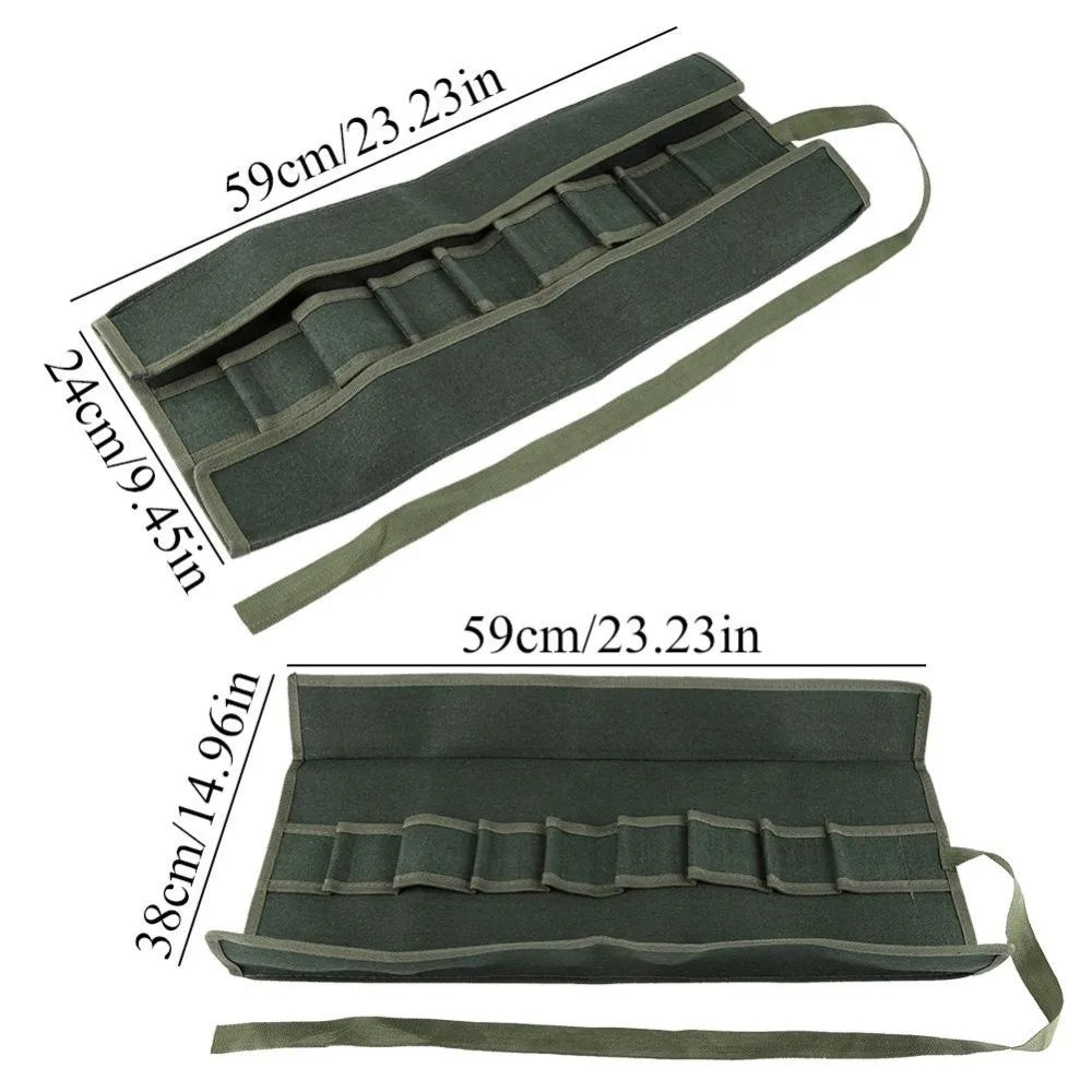 10-Pocket Canvas Roll-Up Tool Organizer Bag | Garden & Hand Tools Tool Roll Organizer HIP