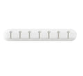 Silicone Desktop Cable Organizer Clips – Self-Adhesive Cable Management Clips HIP White 7 Hole
