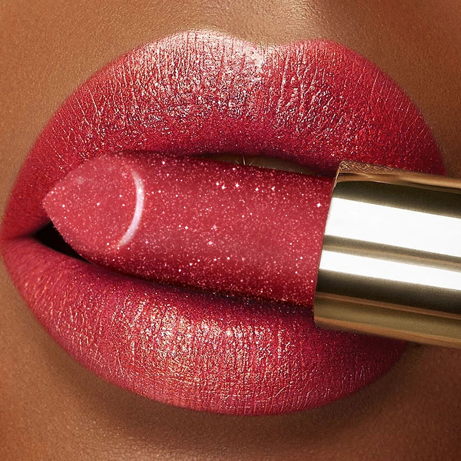 KAFURUX 16-Color Glitter Lipstick – Waterproof Metallic Lip Glaze Glitter Lipstick HIP