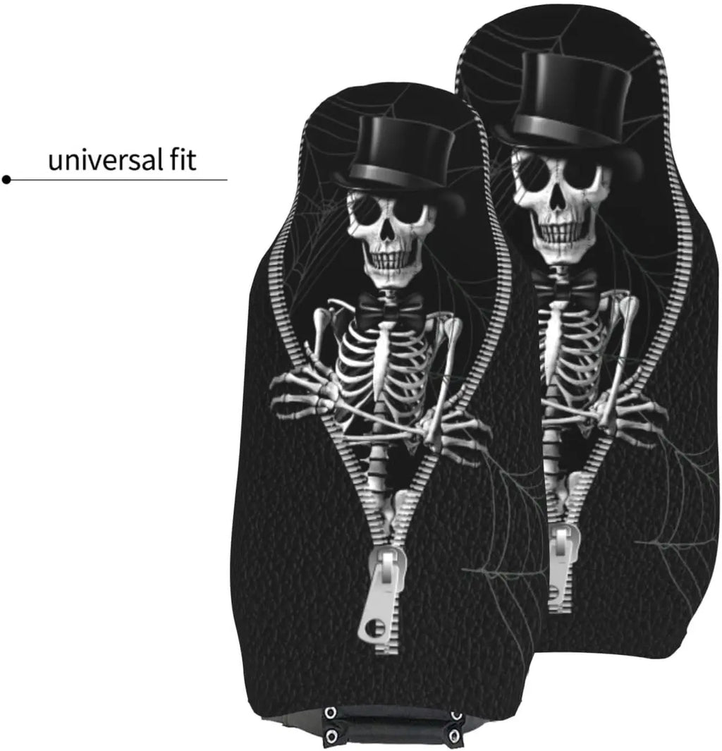 Skull Print Car Seat Covers 2-Piece Universal Fit | HIP Car Seat Covers HIP