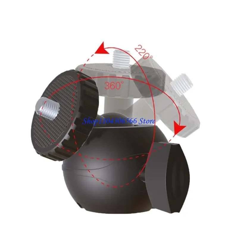 360° Rotating Ball Head Mount Adapter – 1/4" Screw for Tripod Tripod Ball Head Adapter HIP