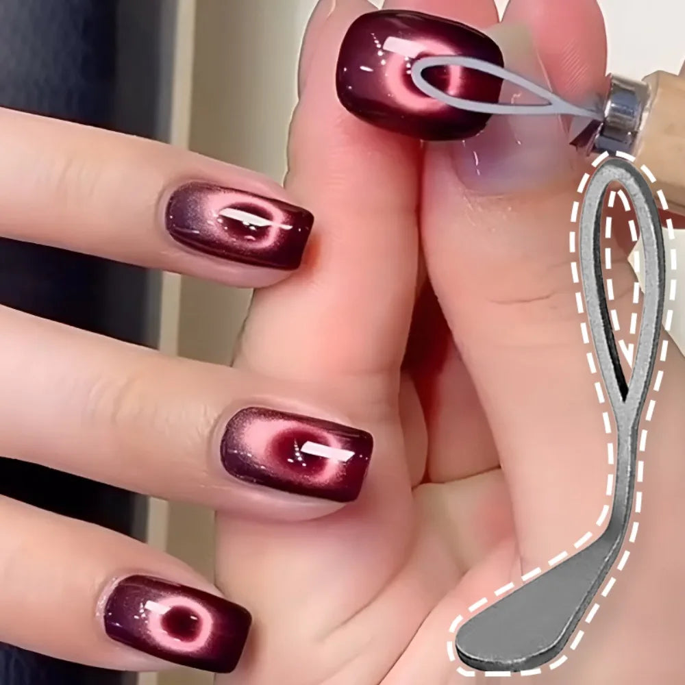 Oval Black Hole Cat Eye Magnet Set Hollow Effect Magnet Stick Create 3D Wave Empty Hole DIY Magnetic Tool Nail Polish Art Design HIP