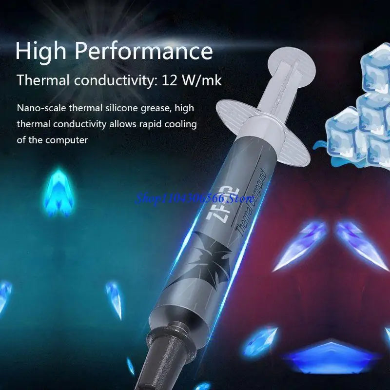 ZF-12 Thermal Paste 1.5g – 12W/mk CPU GPU Heatsink Compound Thermal Compound Paste HIP