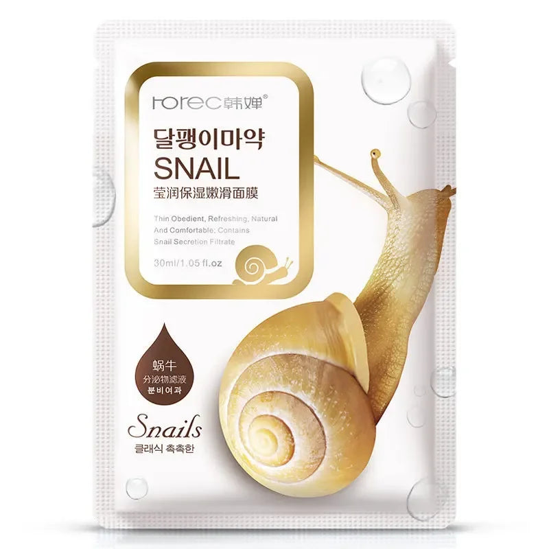 10-Pack Snail Essence Sheet Face Masks – Korean Skin Care Sheet Face Mask HIP