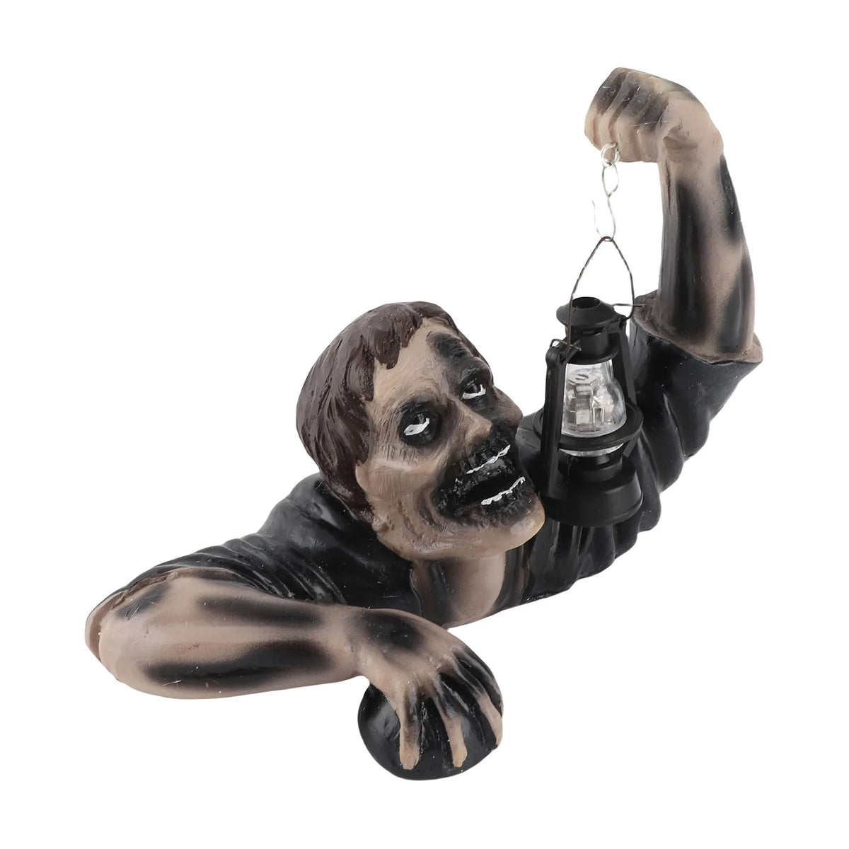 Zombie with Led Lantern Resin Zombie Garden Statues Horror Movie Garden Gnomes Statue for Outdoor Garden Patio Yard Lawn HIP