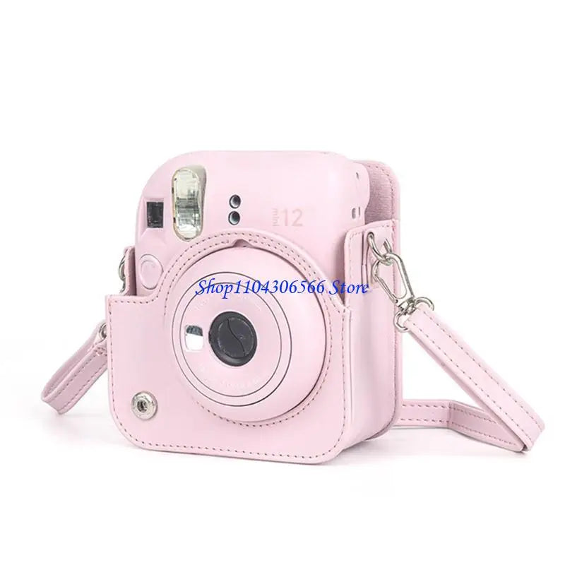 PU Leather Case for Instax Mini 12 with Shoulder Strap Camera Case Bag HIP