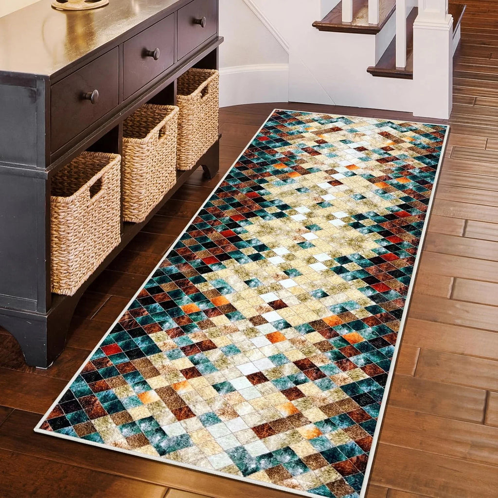 Modern Abstract Runner Rug – Non-Slip Washable Hallway Mat Runner Rug HIP 2 50X150cm-Felt