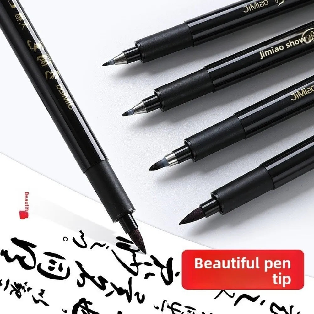 4-Piece Calligraphy Brush Pen Set – Felt Tip Black Markers Calligraphy Brush Pen Set HIP