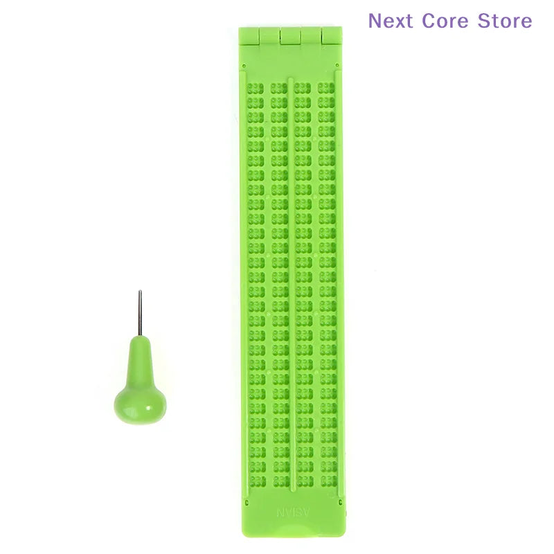 Braille Writing Slate with Stylus – Portable Plastic Practice Set Braille Writing Slate HIP