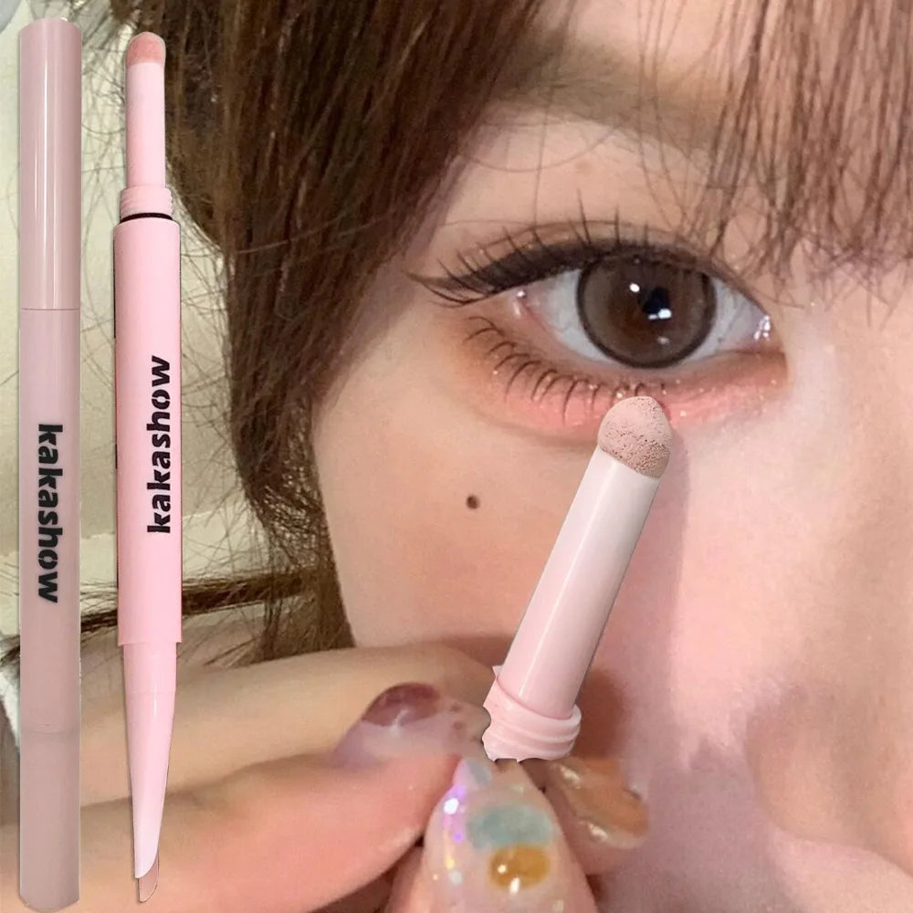 Double-end Lying Silkworm Eyeliner Pencil Diamond Glitter Matte Aegyosal Pen Brightening Cream Shadow Highligher Eye Makeup HIP