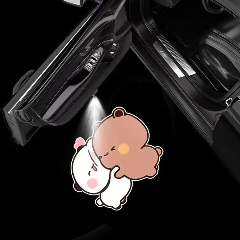 Panda Bubu & Dudu Cartoon Car Door Projection Welcome Light Car Projection Light HIP D