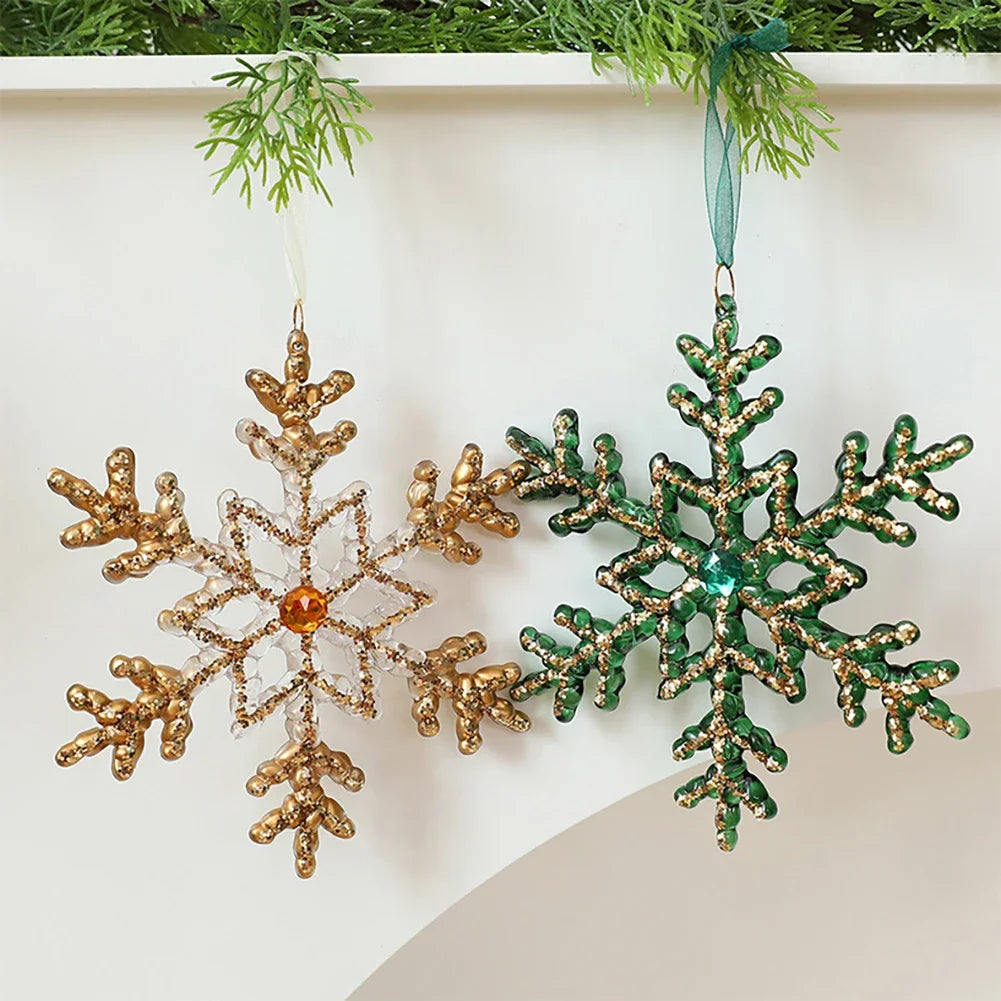 Velvet Christmas Ball Set 10Pcs/Set Snowflake Ball Pendant Shaped Plastic Christmas Ball Pendant Christmas Tree Decoration HIP