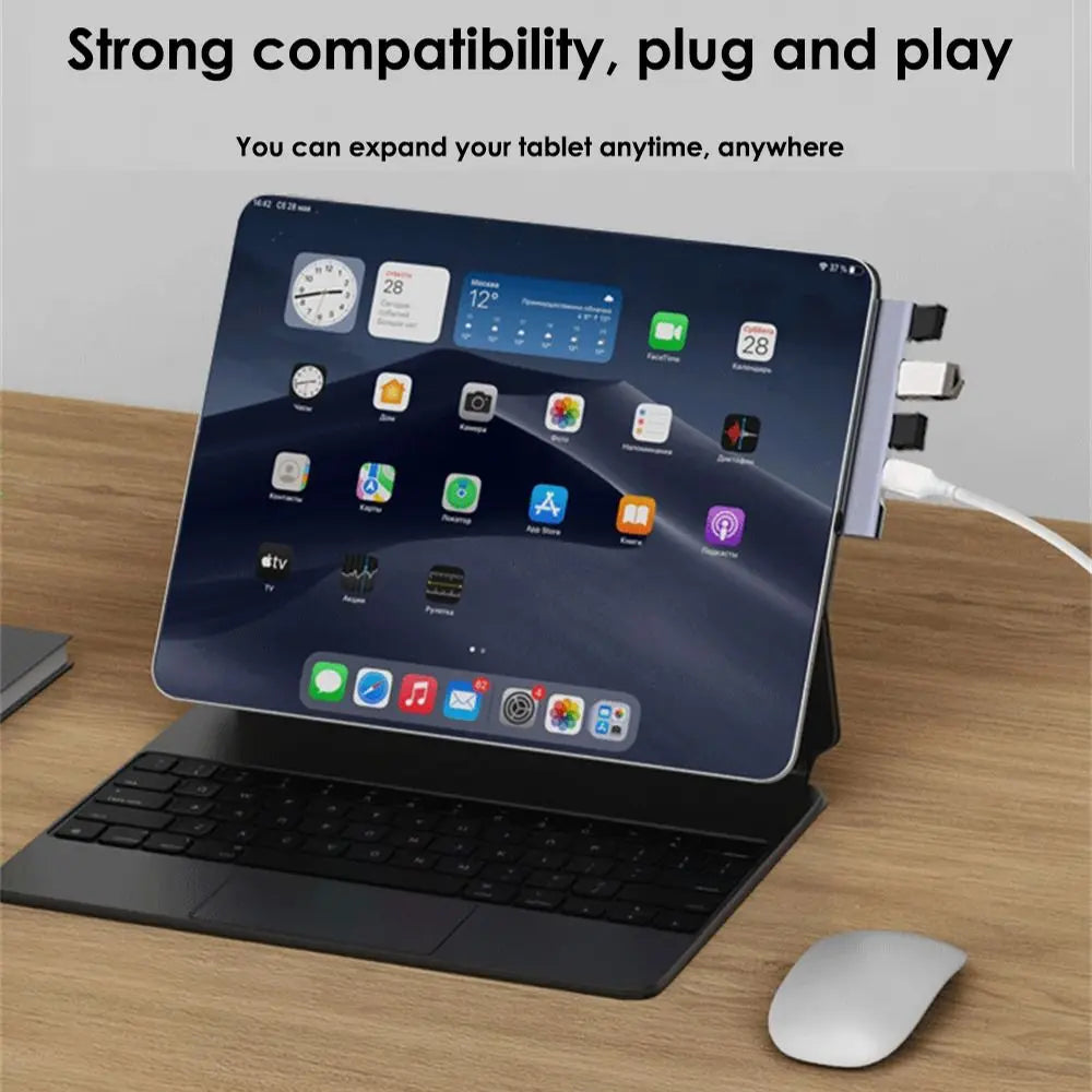 4-in-1 USB 3.0 Hub & USB-C Docking Station | OTG Adapter USB Hub Docking Station HIP