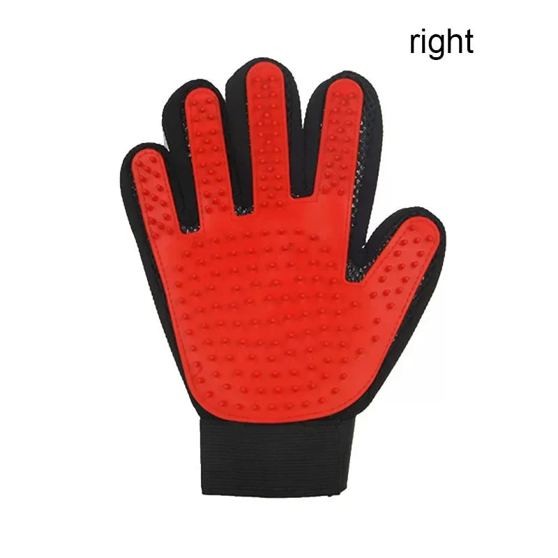 Silicone Pet Grooming Glove – Dog & Cat Deshedding Brush Pet Grooming Glove HIP C790-Red right