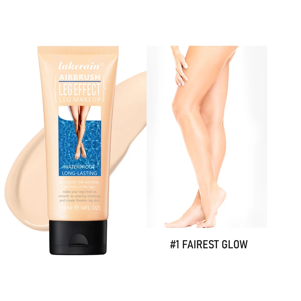 116ml Leg Makeup Waterproof Long Lasting Body Foundation Even Skin Tone Medium Bronze Tanning Cream Anti-Transfer HIP 1FAIREST GLOW