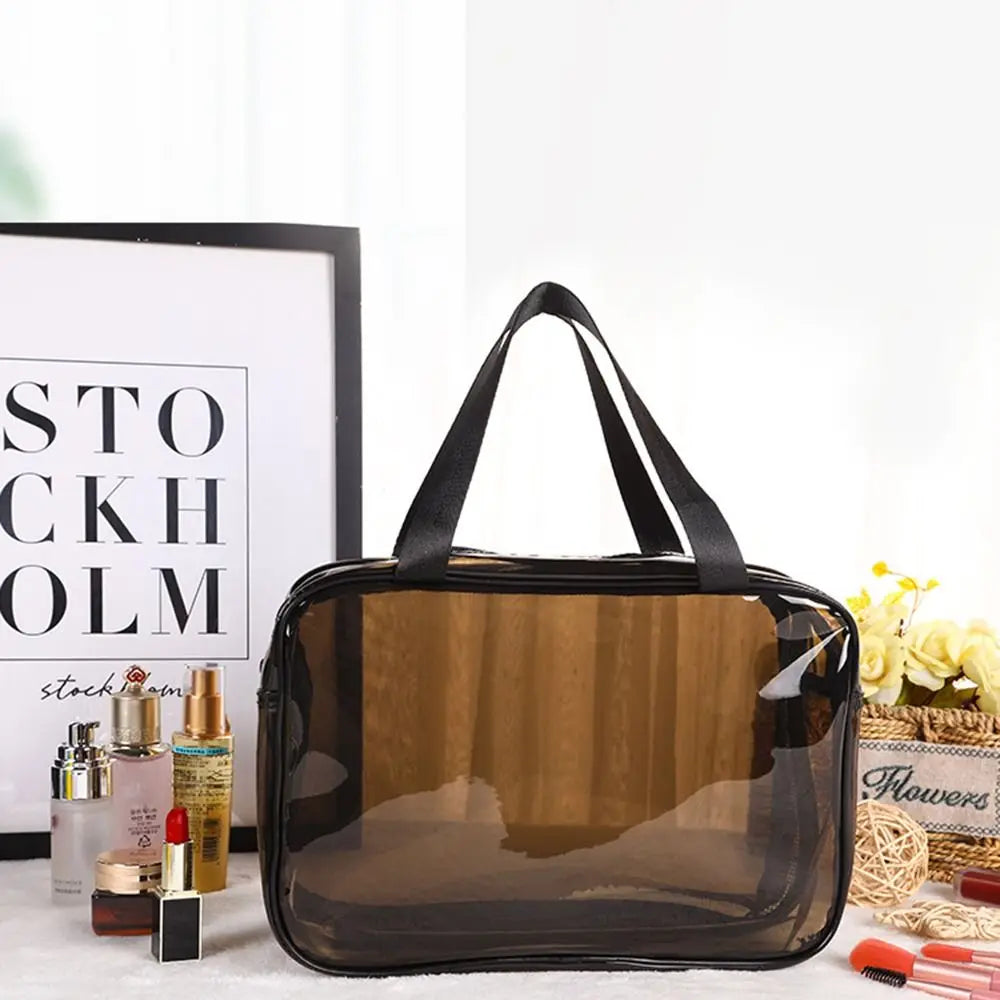 PVC Transparent Cosmetic Bag – Large Travel Toiletry Organizer Travel Cosmetic Bag HIP