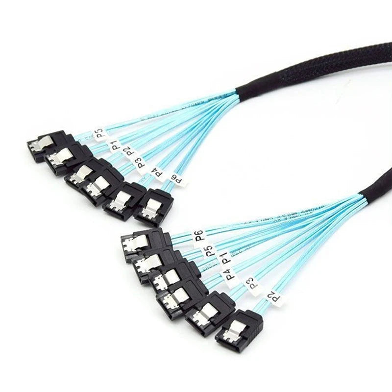 6-Pack SATA 3.0 7-Pin SSD Cable Splitter & Adapter | OULLX SATA Cable Adapter HIP