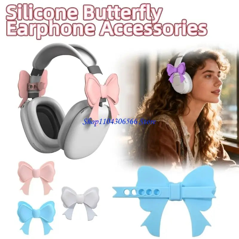 Silicone Headphone Bow Decorations – 2-Pack | Universal Fit Headphone Accessories HIP