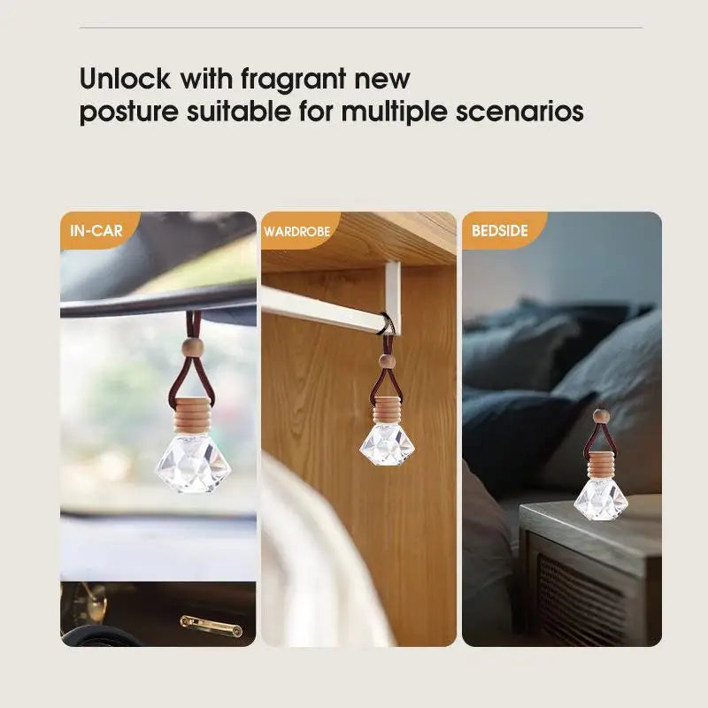 Car Air Hanging Fragrance Oil Diffuser Car Air Freshener Odor Eliminator Long Lasting Aromatherapy Car Decoration 8ml HIP