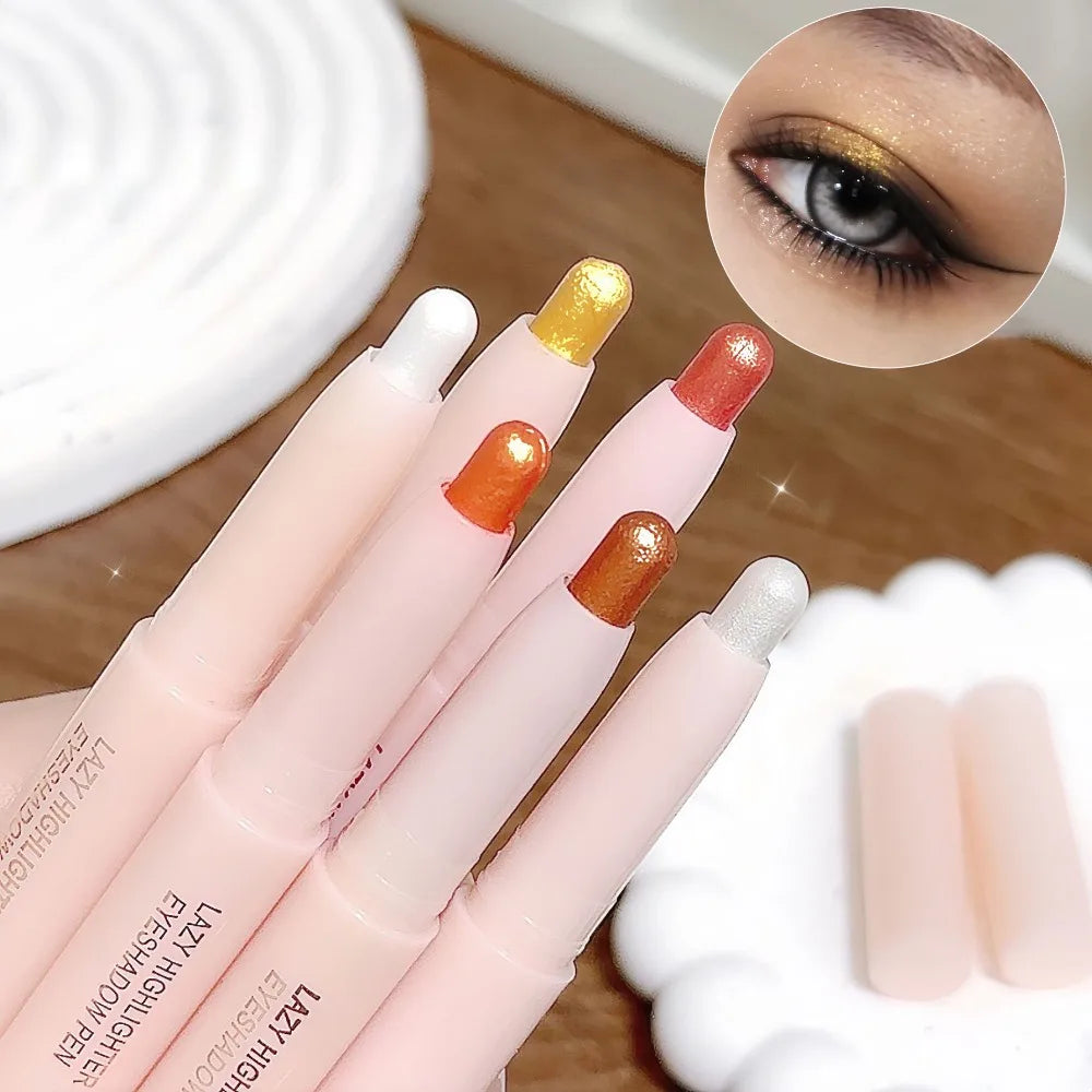 Pearl Glitter Aegyosal Eyeshadow Stick Shimmer Highlighter Pen for Under Eye Brightening Fine Sparkle Waterproof Liner Makeup HIP